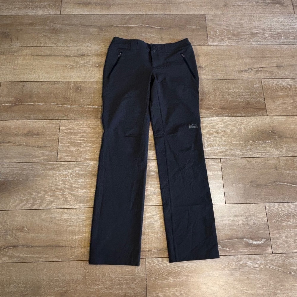 REI Co-op Womens Size 2 Hiking Pants Black Straight Leg Outdoor Trousers